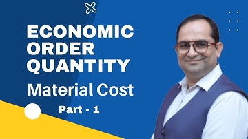 CMA Inter Group 1 Cost Accounting II Material Cost II Economic Order Quantity
