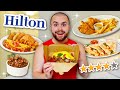 I only ate HILTON ROOM SERVICE for 24 HOURS! Hotel Menu Review!