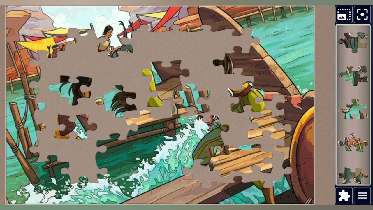 Racing the River:The Saber Duek on the Dock🐅🦊🐺🌊✨️🪄//Puzzles Art Collection🧩//