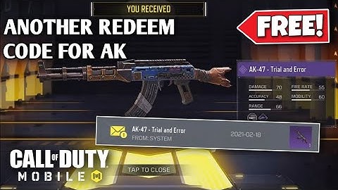 NEW REDEEM CODE* AK 47 TRIAL AND ERROR ANOTHER AK REDEEM CODE AGAIN IN CODM