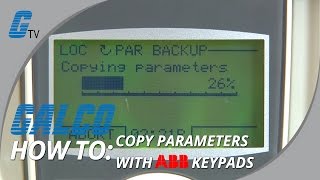 How to Copy Parameters with ABB ACS Drives from Keypad(How to Copy Parameters with the ABB ACS Basic & Advance Control Pads presented by Katie Rydzewski for Galco TV. Buy the items featured in this video at ..., 2013-12-06T18:25:29.000Z)