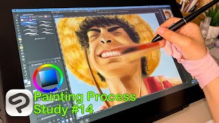 CSP - Luffy from One Piece 🐒 Semi realism digital painting practice 🎨