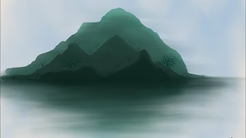 Drawing a fantasy island, Autodesk sketchbook! #autodesksketchbook #digitalart #landscape #ipad