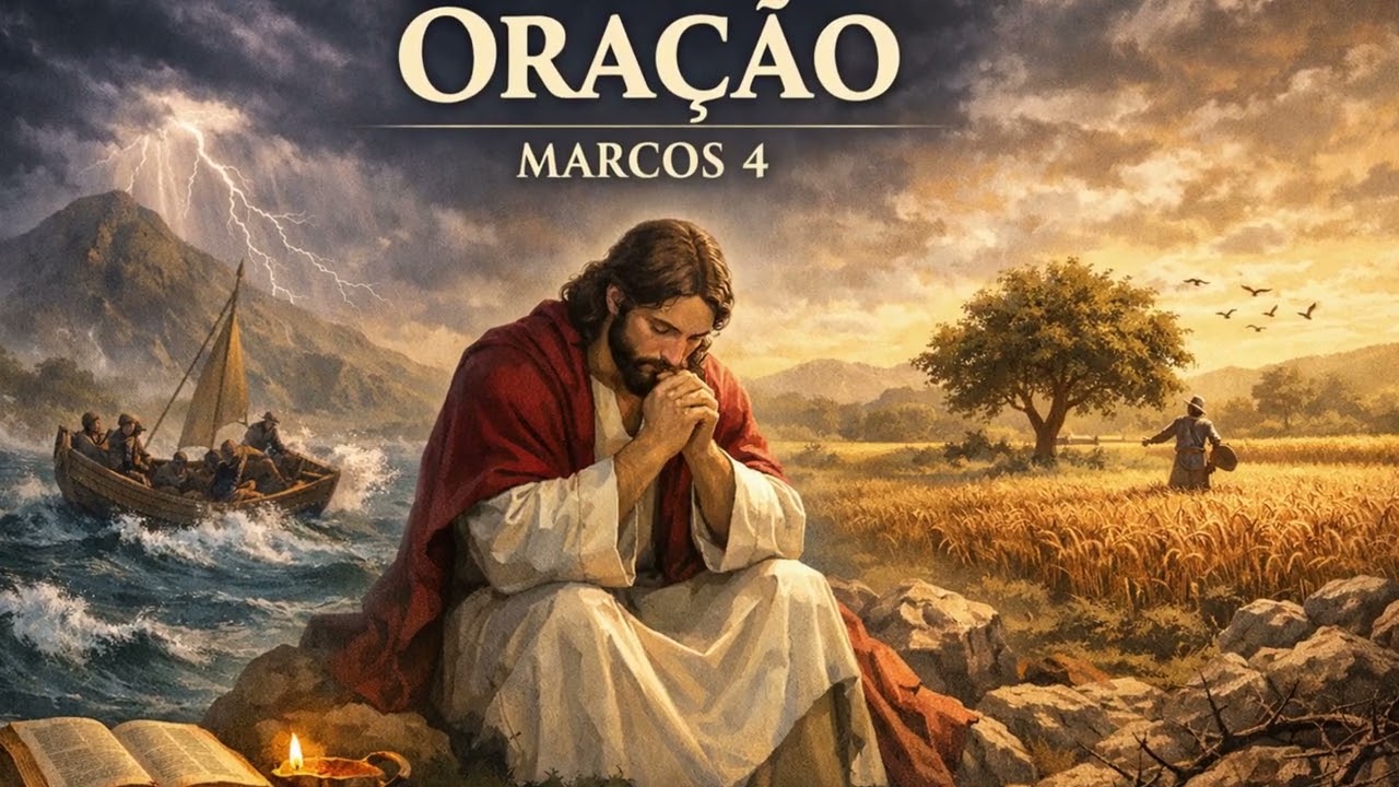 ORAÇÃO PODEROSA DE MARCOS 4 | Jesus acalma a tempestade e fortalece sua fé hoje #oração 