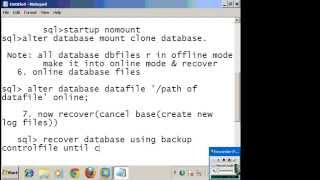 database hot cloning