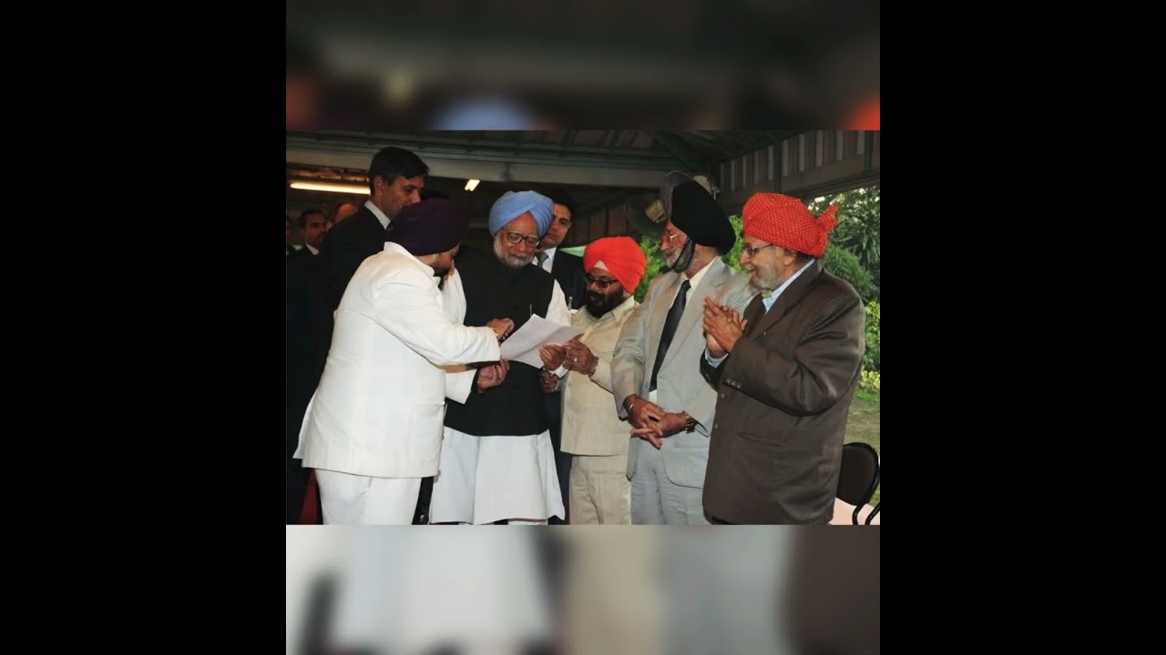 File photo Angry Man & National Akali Dal President Paramjit Pamma with former PM Dr Manmohan Singh