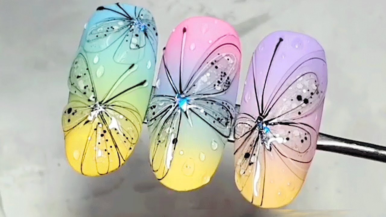 Short Nails: Butterfly nail trends #shorts - YouTube