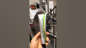 Automatic hair dye cream soft tube rotary filling sealing packing machine running video