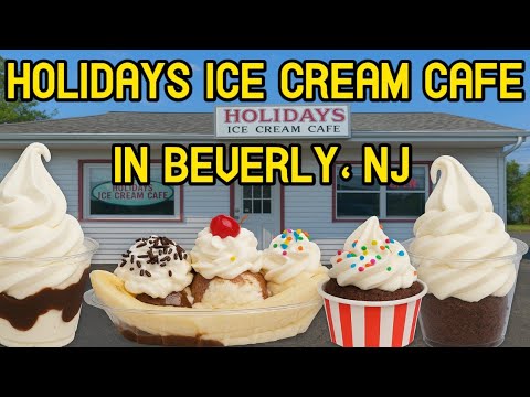 Trying Holidays Ice Cream Cafe in Beverly NJ | Brownie Sundae, Banana Boat & More! 🍨🍫🍌