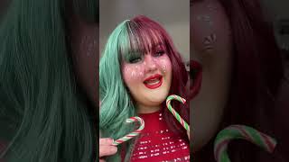 CANDY CANE FRECKLES | CHRISTMAS MAKEUP | #shorts #makeup #christmas