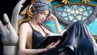 Swan 16 Ghostblade Statue By Wlop Artist Trieagles Studio