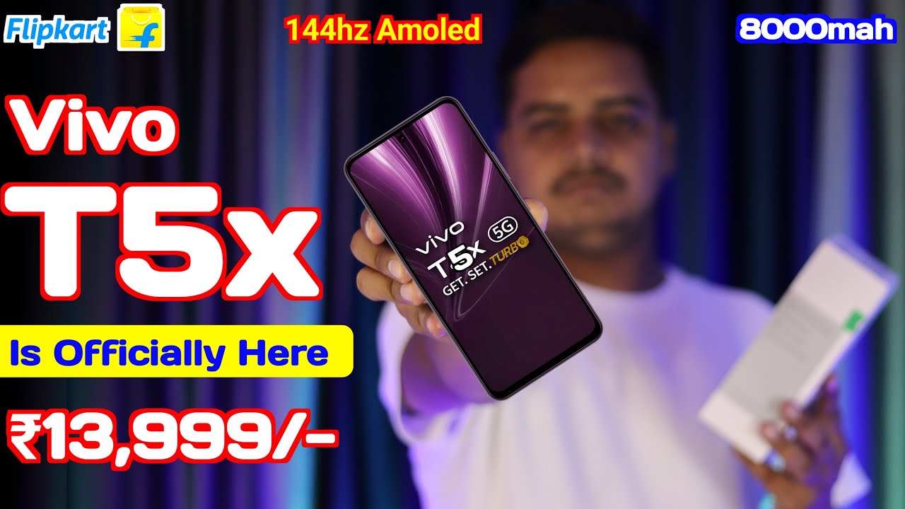 Vivo T5x Is officially here🔥, 144hz Amoled, 8000mah & Much more