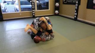 Stack pass from open guard