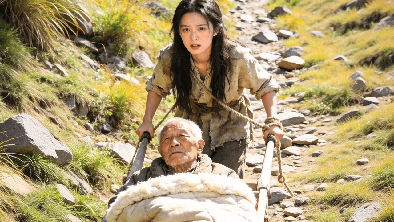 Bajaba la montaña cargando a su abuelo al médico… y una millonaria la elige heredera