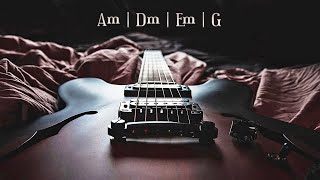 Melancholic Slow Blues Guitar Backing Track A minor