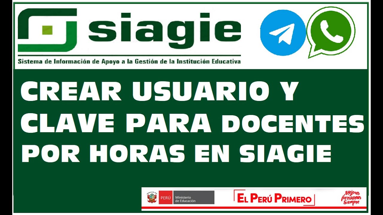 CREAR USUARIO Y CONTRASEÑA PARA DOCENTES EN SIAGIE