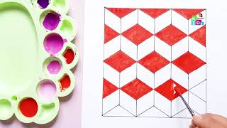 How to draw red repeating geometry decoration