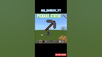 PICKAXE STATUE ⛏️| MINECRAFT | GG_DHRUV_YT #minecraft #build #tutorial #statue #shorts