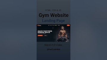 Gym Website Using HTML & CSS | Step by Step Tutorial | Fast Code