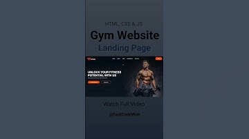 Gym Website Using HTML & CSS | Step by Step Tutorial | Fast Code