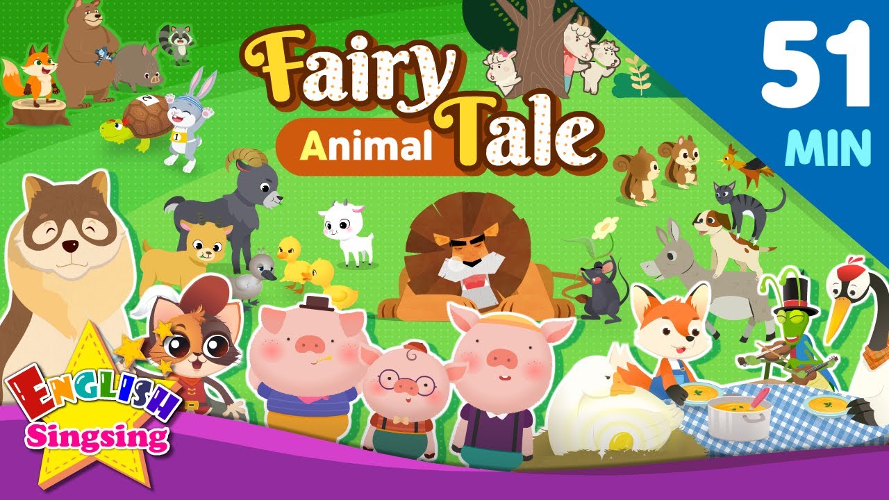 Animal Stories - Fairy tale Compilation | 51 minutes English Stories  (Reading Books) - YouTube