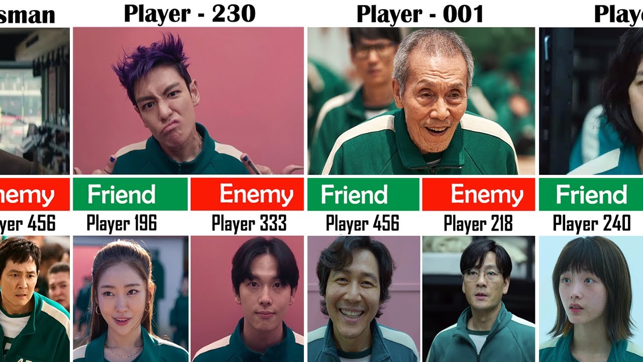 Squid Game Player Enemy & Friend