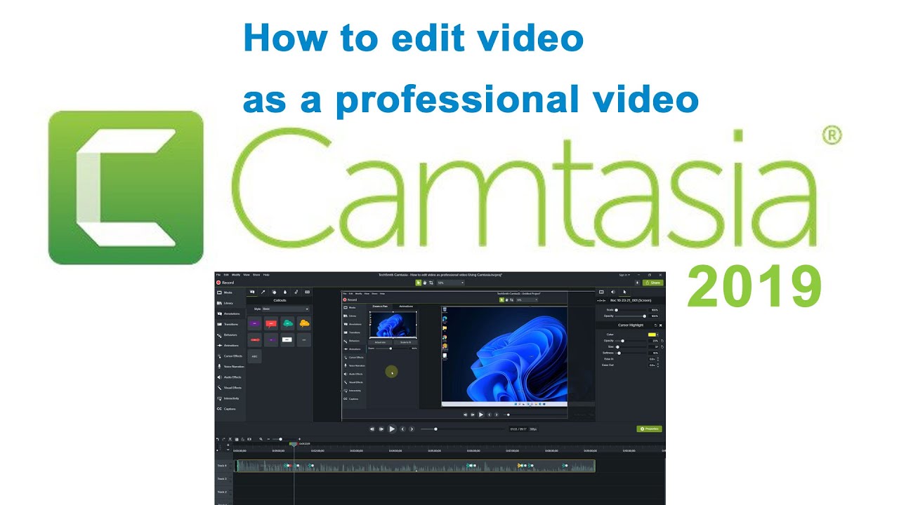 How to edit video focus/Zoom in and out as professional video Using Camtasia YouTube