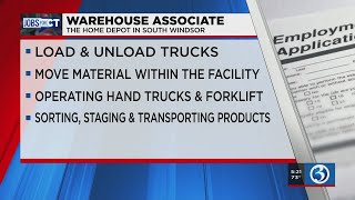 JOBS FOR CT: Warehouse associate