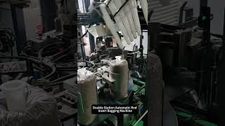 Fully Automatic Double Station Hole Insertion Bagging Machine#mushroommachine #mushroomcultivation