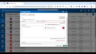 Send an Email from PowerTeacher Pro