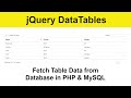 02 - How to use jQuery Datatables in PHP &amp; MySQL with Source Code