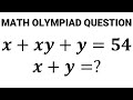 Math olympiad problem xxyy54 then find xy