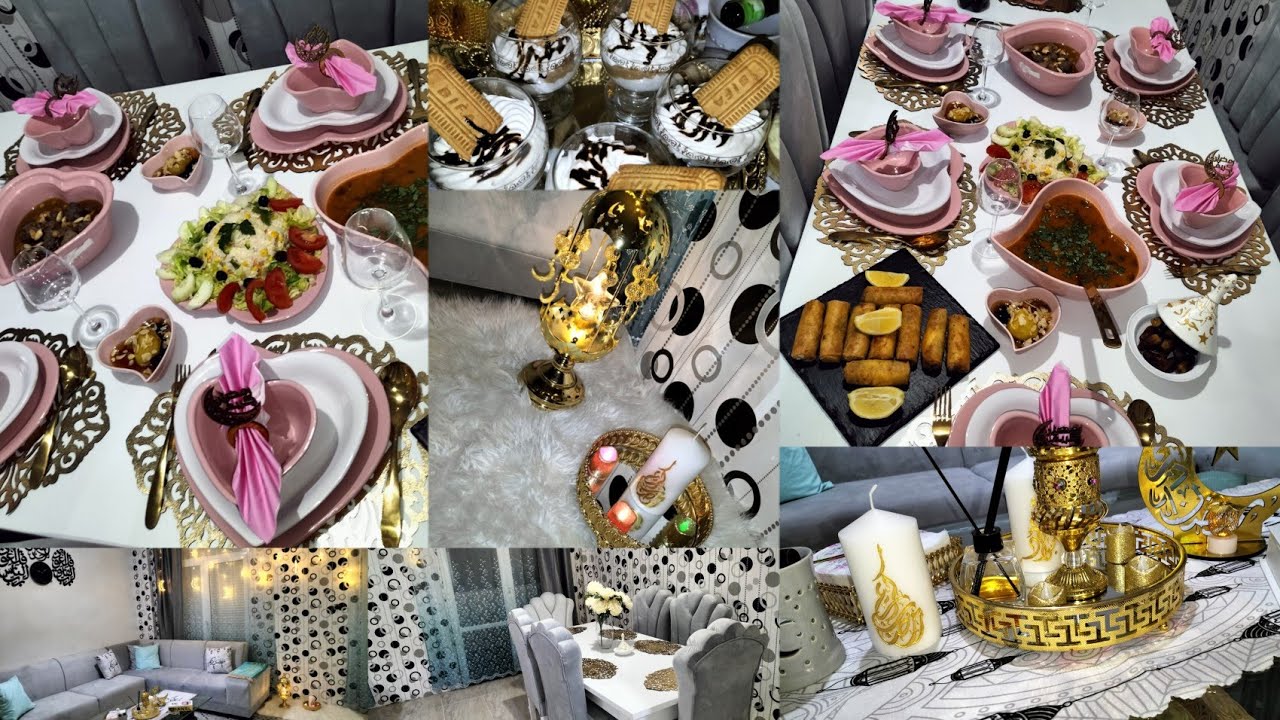 تحدي رمضان🚨طاولة اول يوم لرمضان/ زينت صالوني لاستقبال رمضان💫نتيجه تهبل واو💥