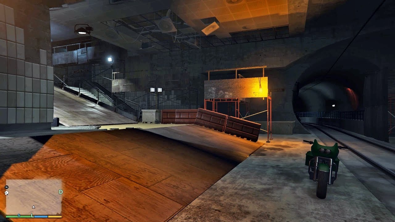 Grand Theft Auto V Spaceship Part 17 Downtown Underground Tunnel - YouTube
