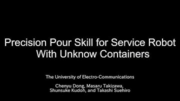 Precision Pouring into Unknown Containers by Service Robots