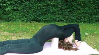 SUPPORTED FISH POSE WITH EAGLE ARMS