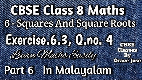 Q.no.4,Exercise 6.3 CBSE Class 8 Maths Chapter 6 In Malayalam/CBSE Classes By Grace Jose