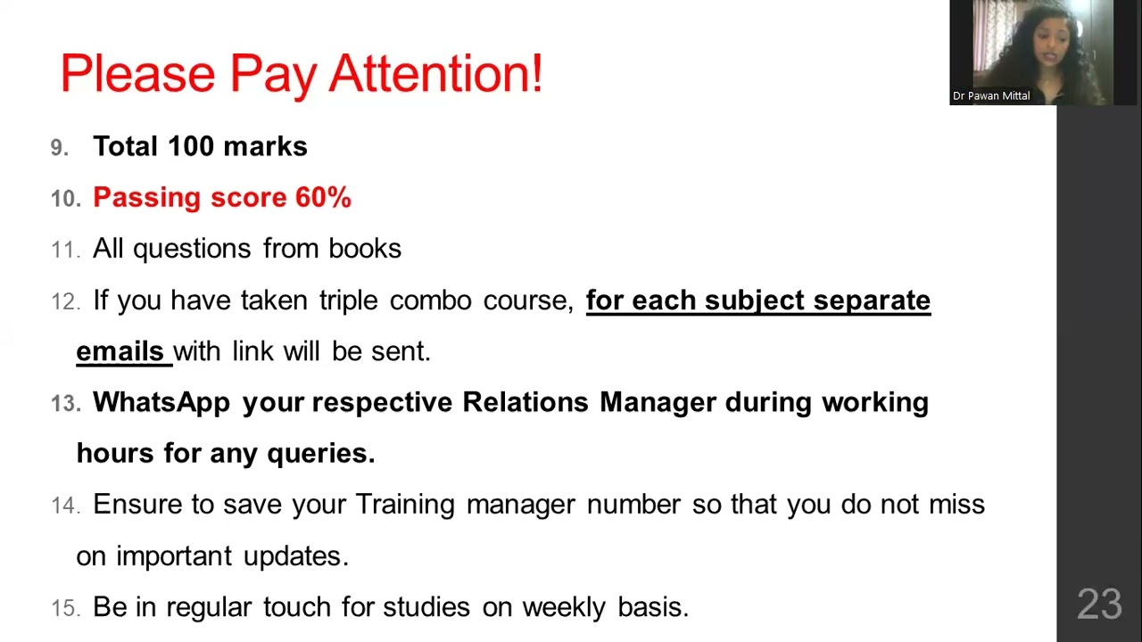 Exam Briefing for Management Courses | August 2025