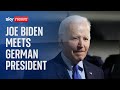 President Joe Biden meets German President Frank-Walter Steinmeier