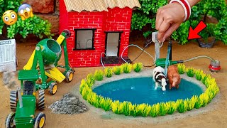 DIY how to make cow shed | house of animals | horse house– cow shed | mini hand pump | Woodwork P-20