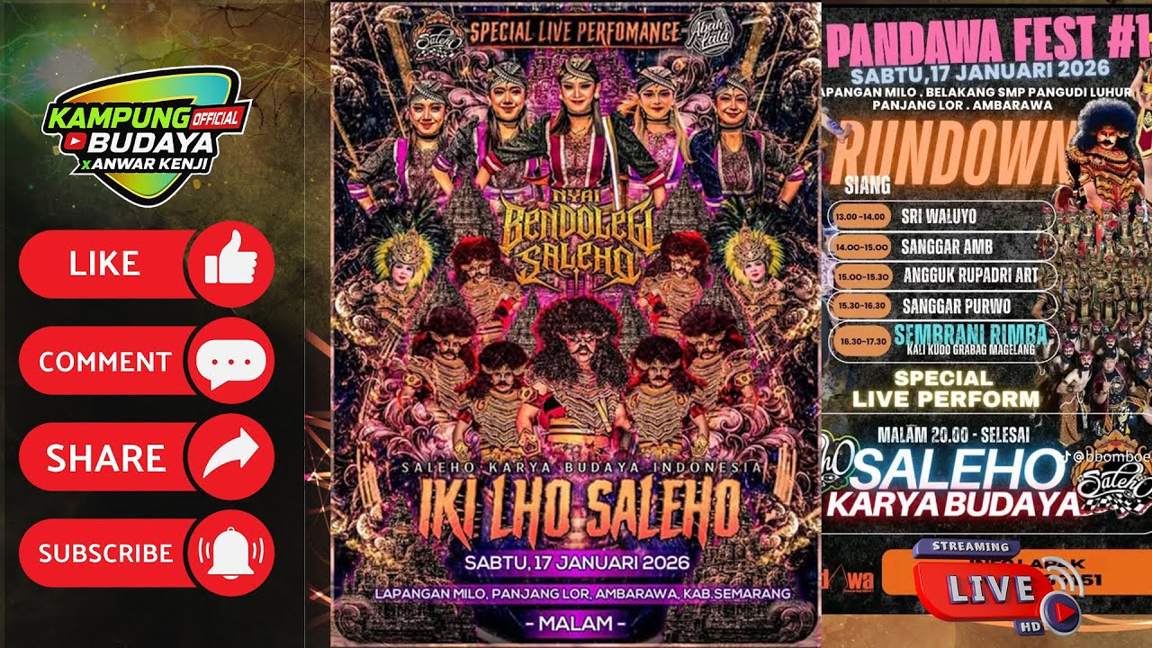 Live  Malam Pandawa Fest #1 Saleho Karya Budaya Indonesia Lap.Panjang Lor Ambarawa Kab.Semarang CMDJ