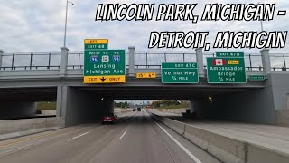Drive Michigan: Lincoln Park to Detroit! No talking drive on Michigan highways. Lincoln Park Michigan Zip Code