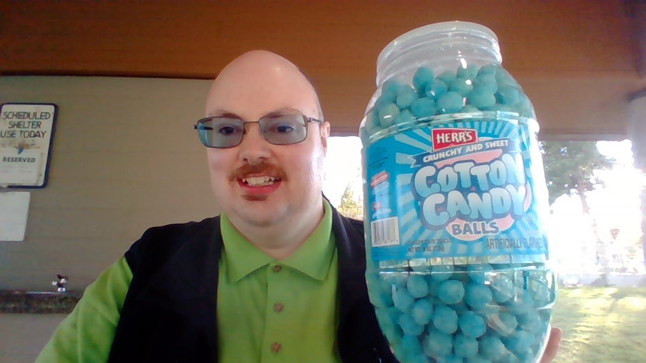 Herr's® Crunchy And Sweet Cotton Candy Balls Taste Test YouTube