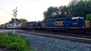 Huge 12 Engine CSX Freight Train