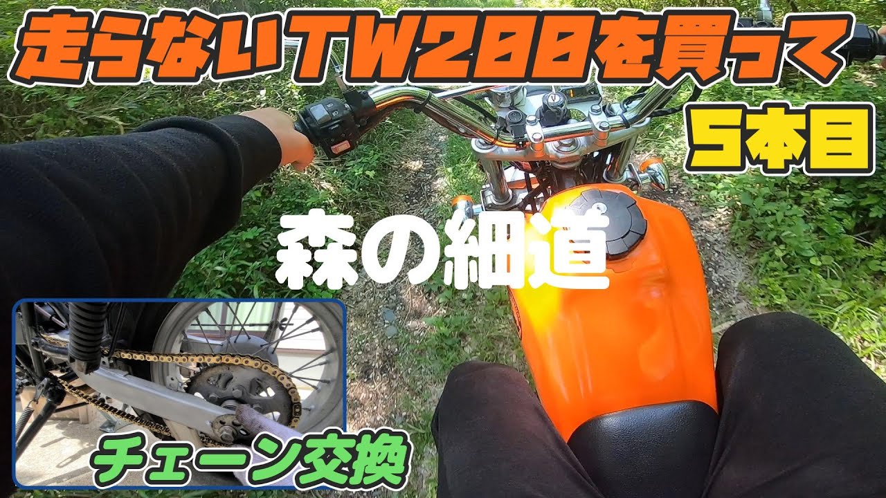 走らないTW200を買って【5本目 】良くなってきたけど…森の細道を走っ