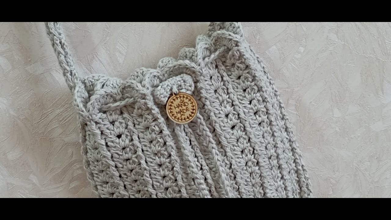 Сумка крючком из льна . Подробный экспресс мастер класс .#сумкакрючком #вязанаясумкакрючком #