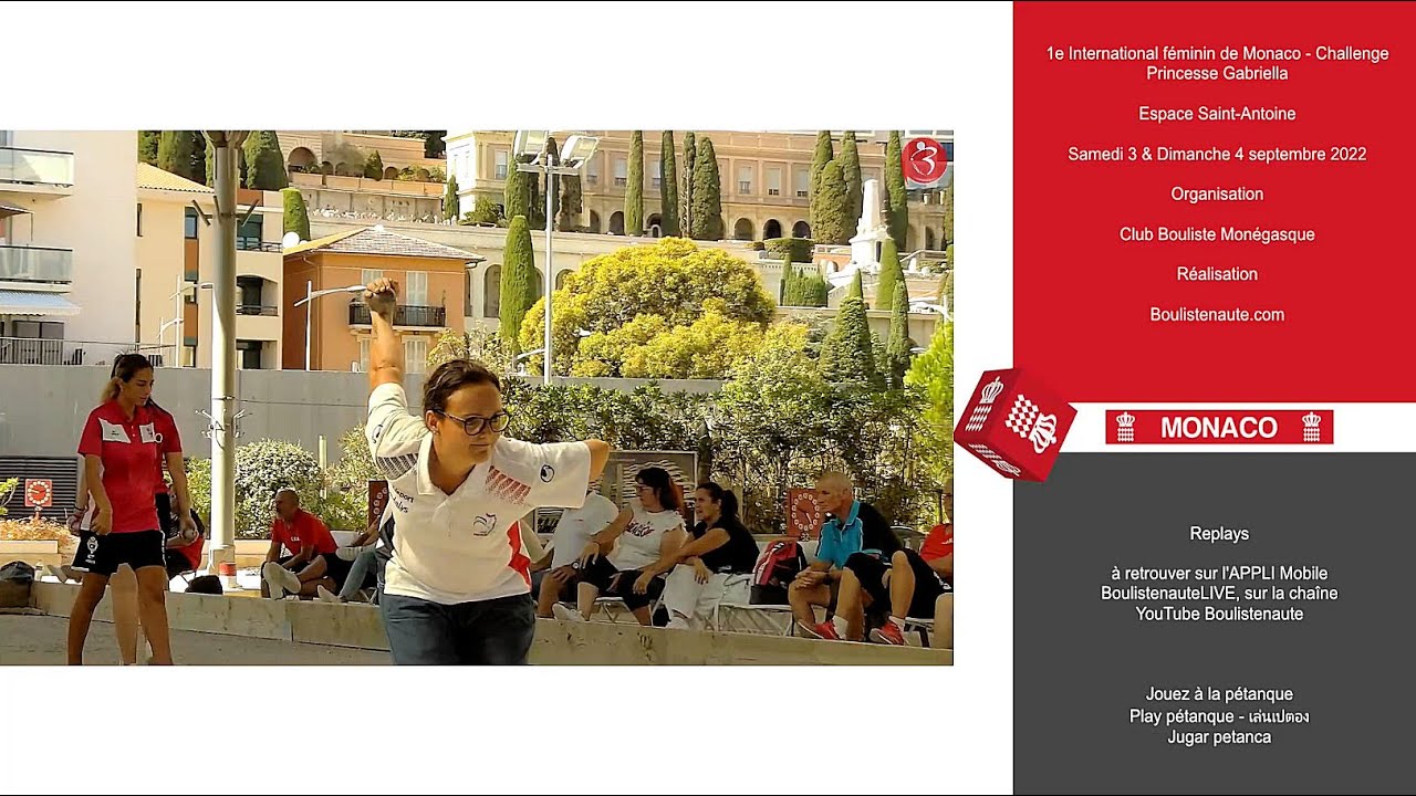 Miniature : Demi-finale à sens unique France / Tamen : International doublette féminin à pétanque de Monaco 2022