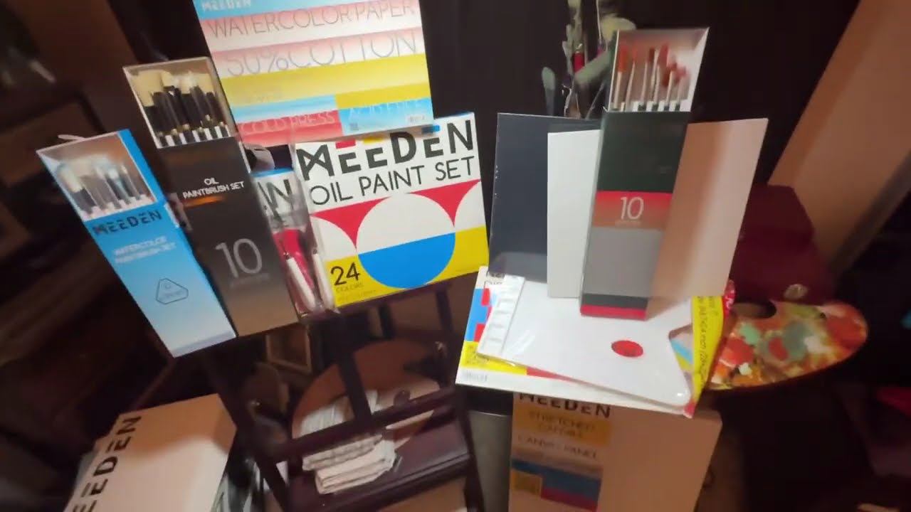 MEEDEN Deluxe Набор для рисования «все в одном», распаковка