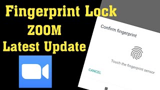 How To Set Fingerprint Lock On ZOOM Meetings Android & Ios - Enable Fingerprint Lock On Zoom