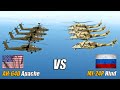 25 us apache ah64d vs 25 russian mi24p hind